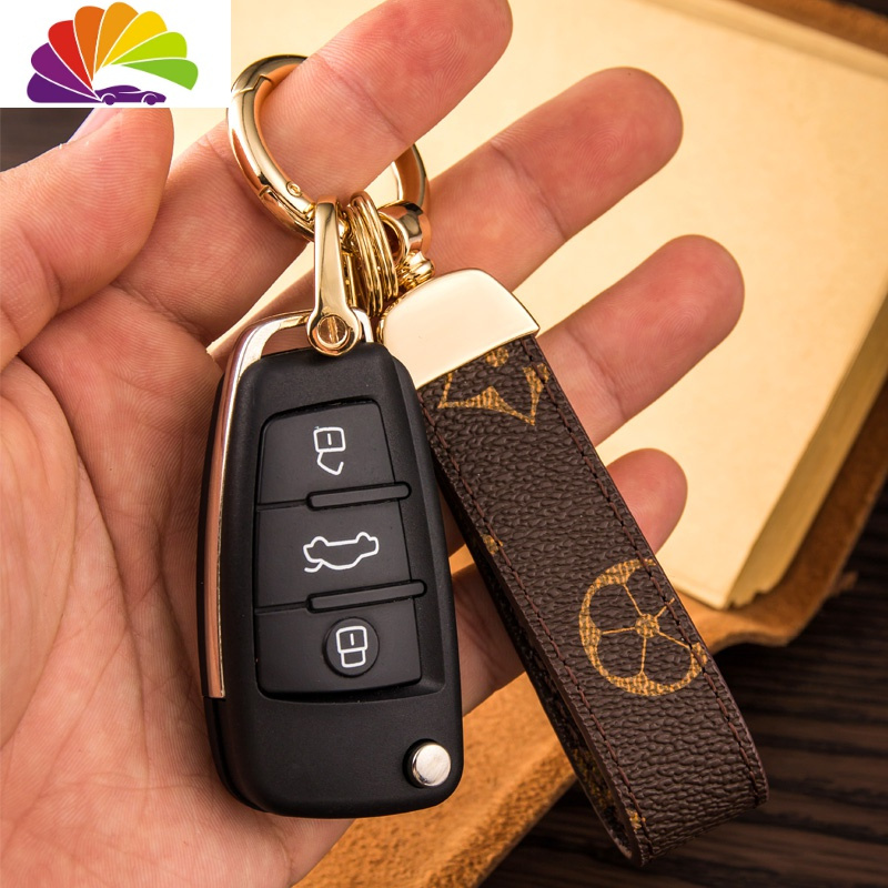 挂件汽车遥控器链圈环d扣挂绳网红ins个性创意男女挂饰金色汽车钥匙扣