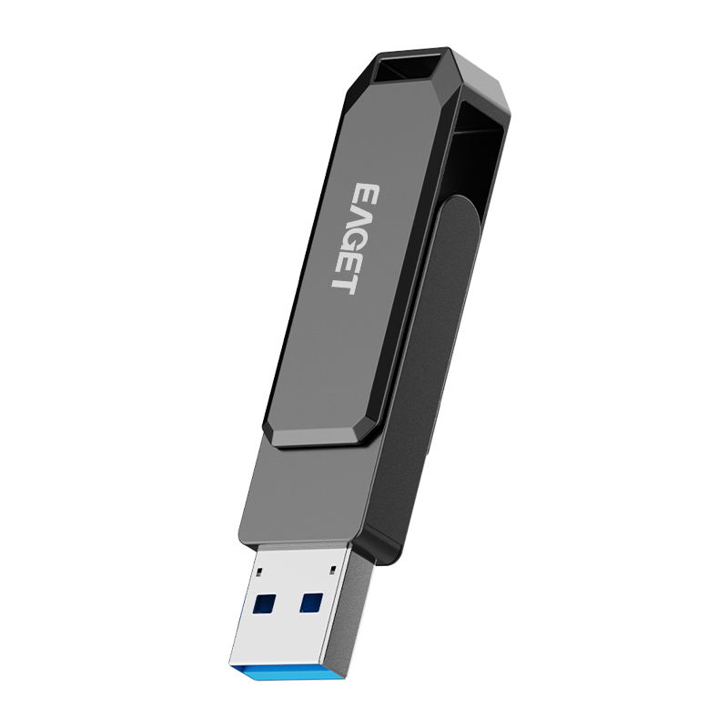 忆捷(EAGET)HF66 USB3.2 U盘 高速全金属360度旋转优盘HF66-64G