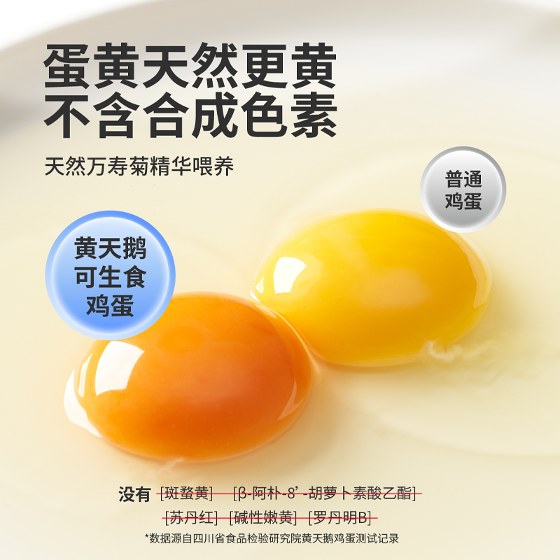 顺丰快递黄天鹅可生食鸡蛋 20枚/2.12斤礼盒装 生鲜鸡蛋苏宁自营 无抗生素高清大图