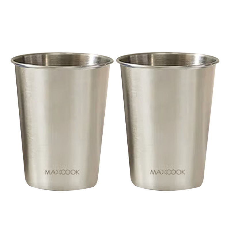 MAXCOOK美厨冷饮杯350ml*2个不锈钢单层MCB3765