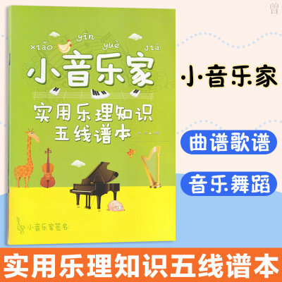小音乐家 实用乐理知识五线谱本 音乐培训学校参考书 儿童钢琴基础音乐教程 乐理书基本乐理教程 学校辅导教材 五线谱乐谱