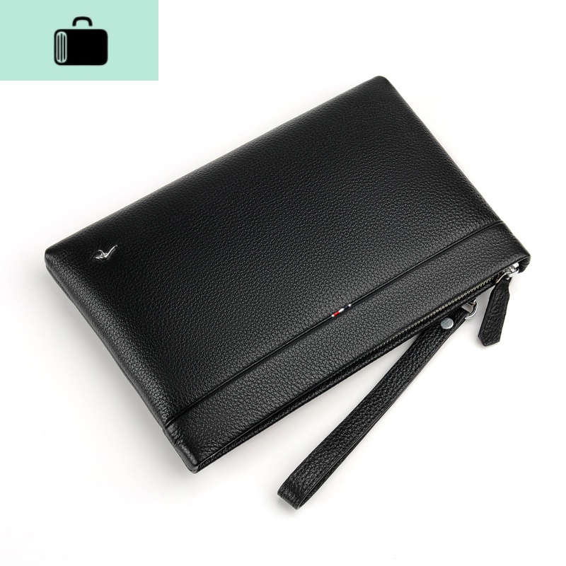 2019新款手包男士皮手拿包男青年韩版潮牌男手夹包信封包男包NEW LAKE高清大图