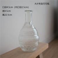 小清新欧式复古浮玻璃透明水晶插花瓶花器民宿橱窗艺术摆件装饰