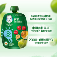 嘉宝4袋组合装有机树莓苹果梨泥 (添加核桃油)90g*2+樱桃梨泥 (添加核桃油) 90g*2 8月龄起