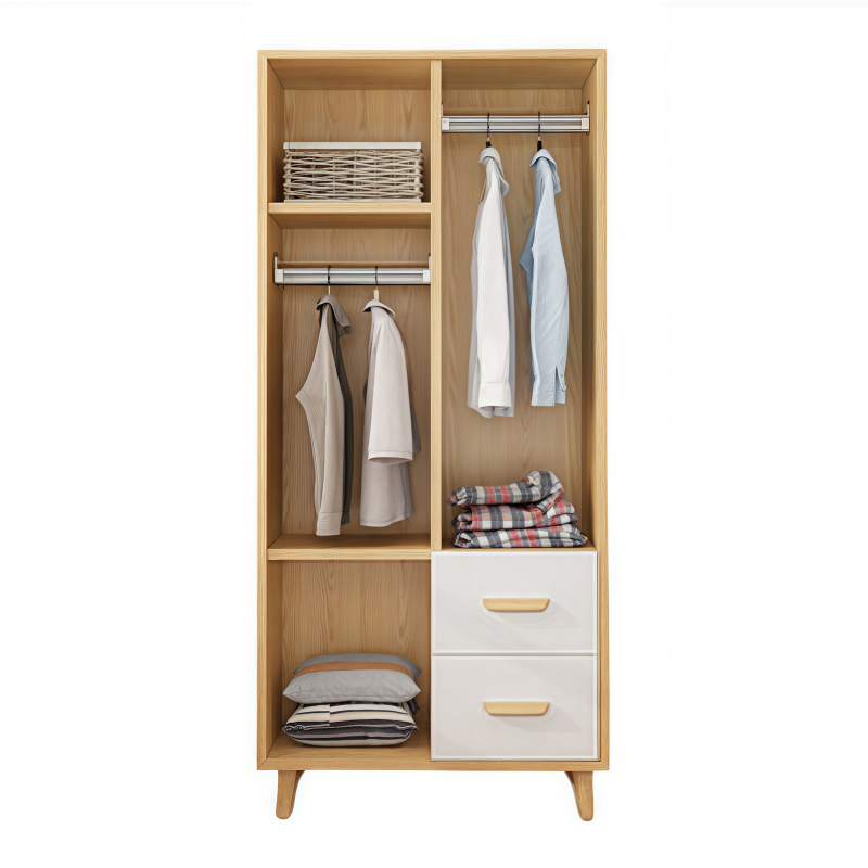 铭思沃木质衣柜200cm套高清大图