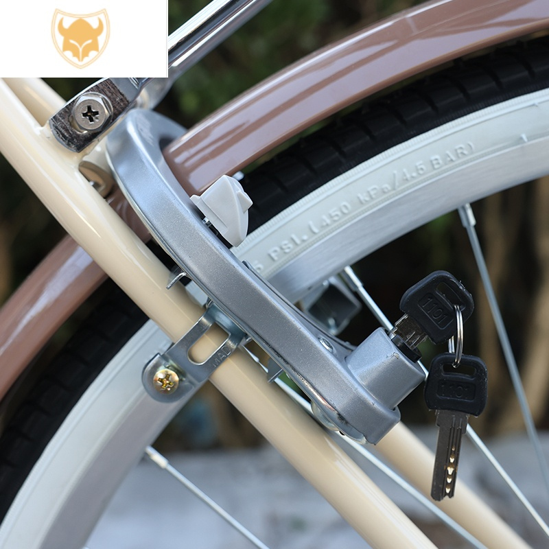 西默老式自行车锁马蹄锁单车专用蟹钳锁山地车固定防盗钥匙锁配件大全