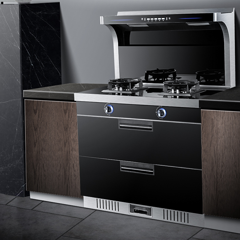 欧诚集成灶消毒柜一体家用厨房智能体感烟机双层大容量紫外线消毒保洁