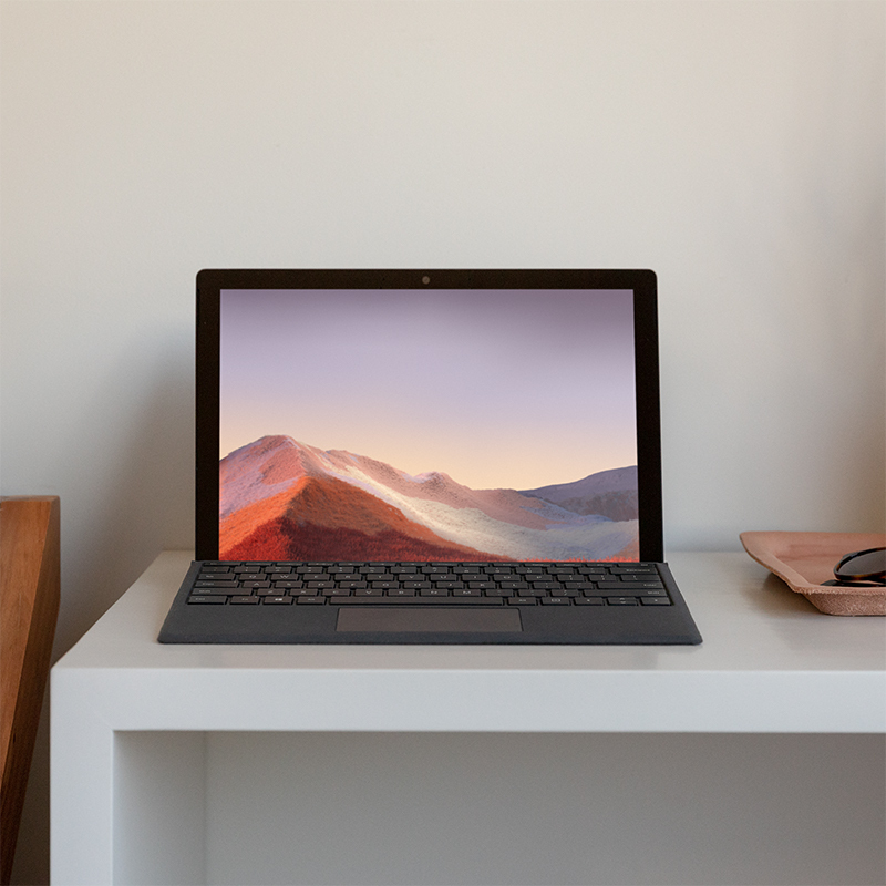 微软Surface Pro 7 i7 16G+512G 典雅黑 12.3英寸触屏 平板电脑二合一 G7显卡 2.7K 3:2生产力 win10系统 固态硬盘 笔记本轻薄本 苏宁自营