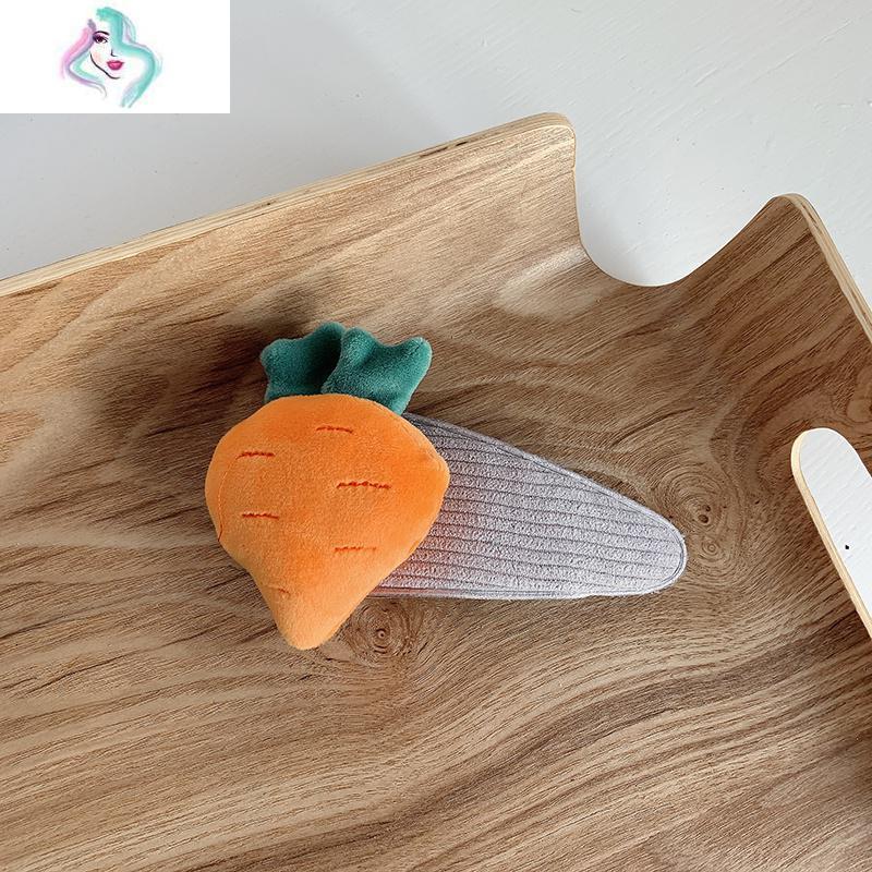 造型刘海发夹韩国甜美少女心发饰你那么美1灰色发夹胡萝卜造型夹视频