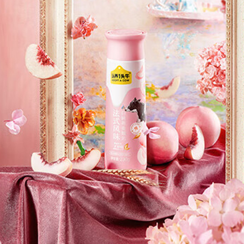 认养一头牛酸奶白桃燕麦味常温早餐酸奶PET230ml*10盒*1提高清大图
