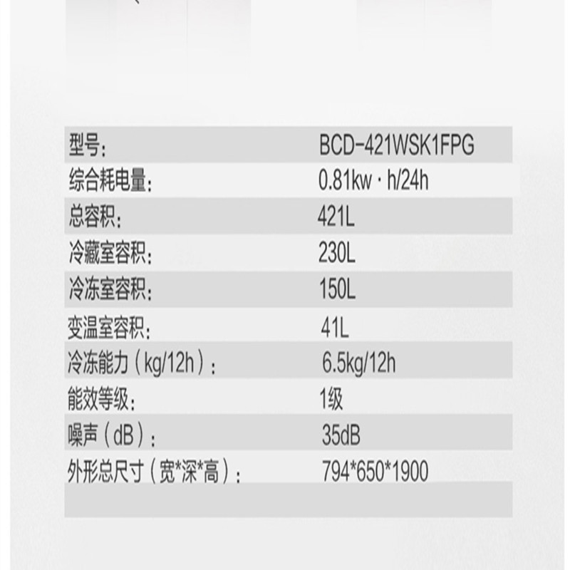 容声(Ronshen)多门电冰箱BCD-421WSK1FPG粉韵流纱