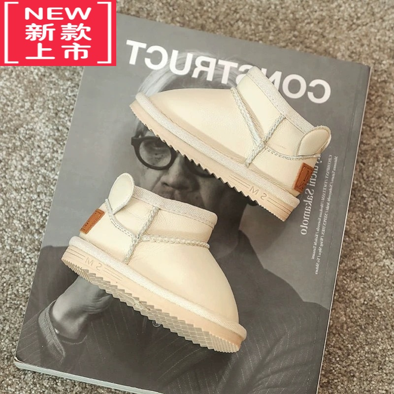 可莉允儿童雪地靴2022冬季宝宝棉靴女童百搭保暖冬鞋男童棉鞋小童短靴潮