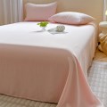 A类夏季纯色莱赛尔天丝床单单件新款冰丝凉感被单枕套三件套 泡沫粉【A类莱赛尔天丝亲肤裸睡】 【床单三件套】240x270cm床单+枕套两只