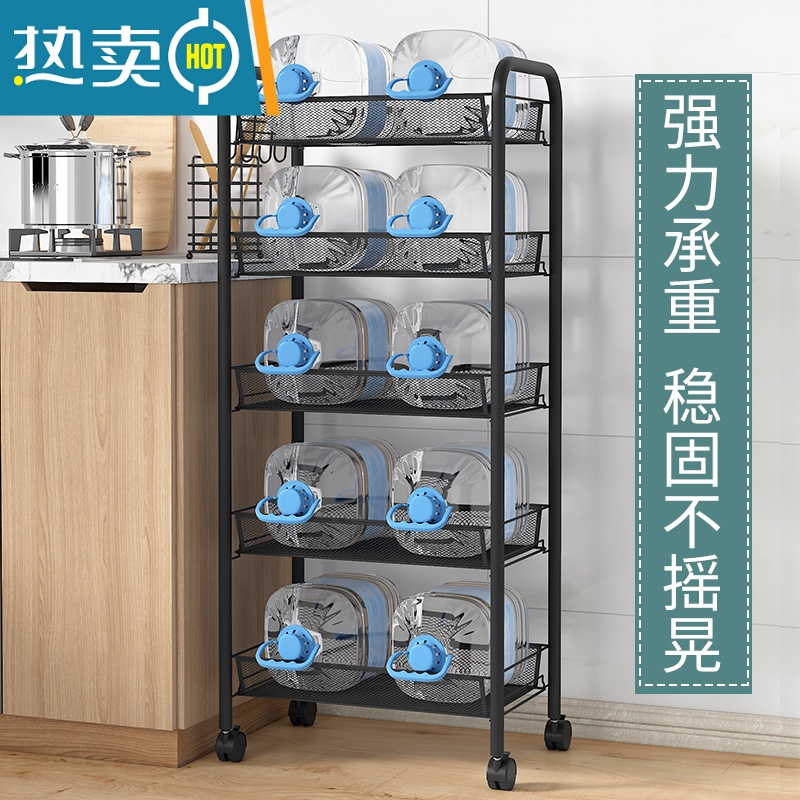 XIANCAI厨房置物架落地多层家用小推车可移动收纳储物架子果蔬用品大全高清大图