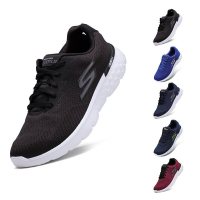 Skechers斯凯奇男士轻质网布减震时尚跑步鞋 54354-BKW