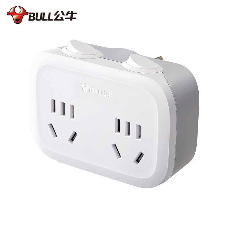 公牛(bull)新国标GN-9323一转二分控开关转换器插座转接插头