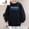 YANXUins潮牌春外套美式圆领卫衣男oversize无帽大码上衣服加绒