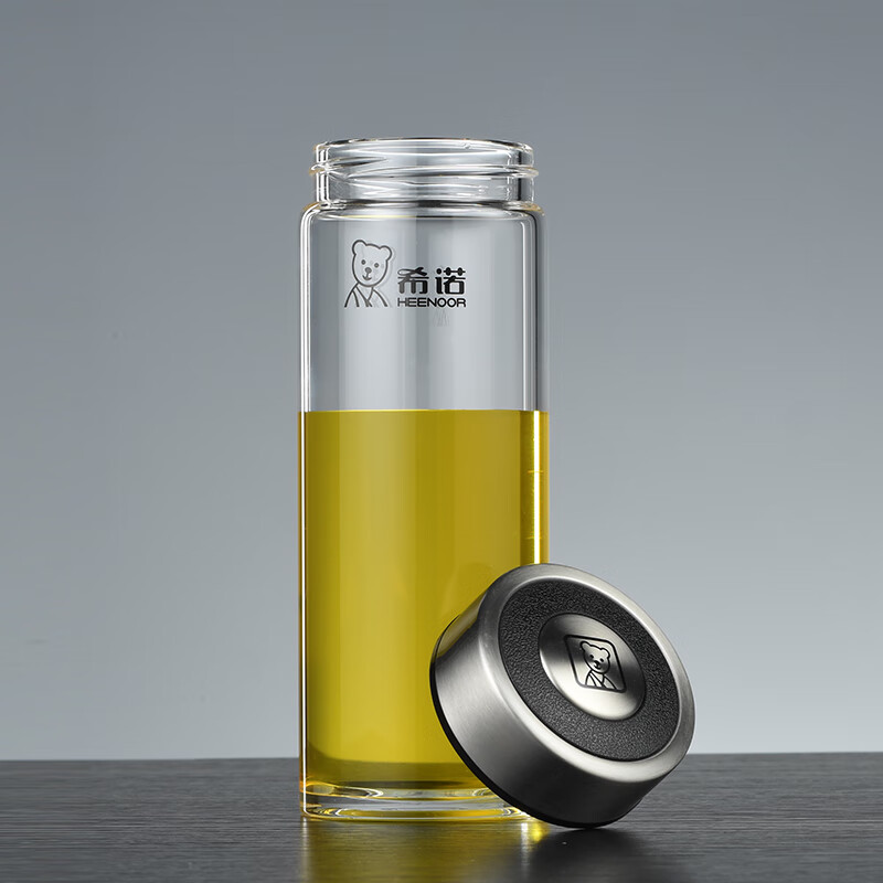 希诺(Heenoor)XN-6017L 玻璃杯单层加厚大容量家用办公泡茶杯子男车载水杯 530mL高清大图