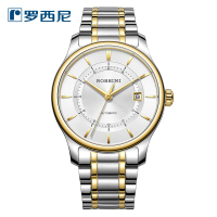 罗西尼(Rossini)手表男雅尊正品 时尚男士进口机芯精钢手表机械表 男 50米防日历皮革表带 男表616725