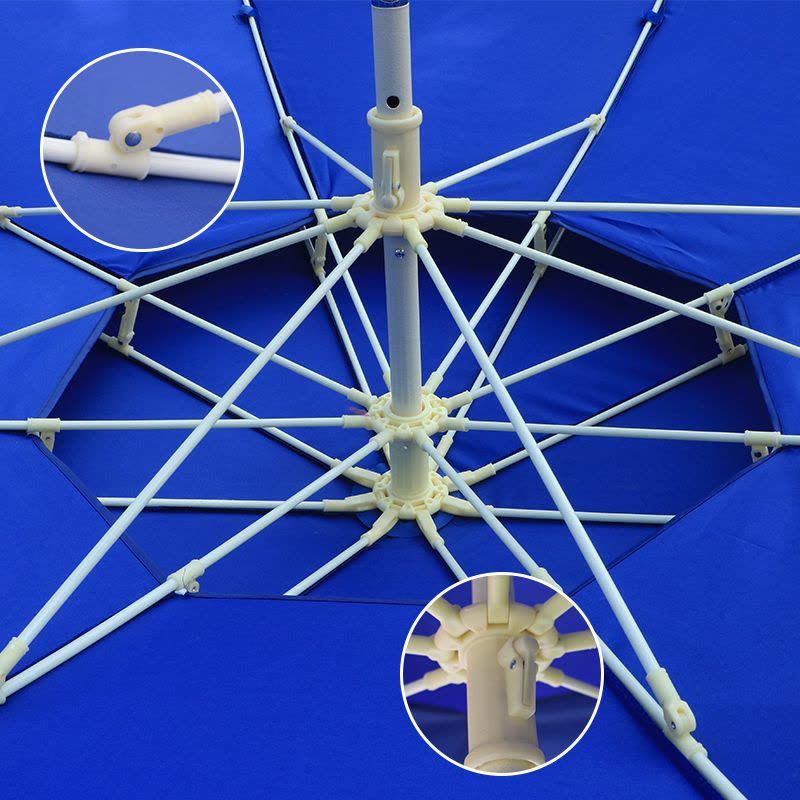 家柏饰(CORATED)户外遮阳伞大太阳伞庭院折叠大中柱伞户外雨伞沙滩伞广告伞摆摊伞 2.3米宝蓝双层(不可转向)图片