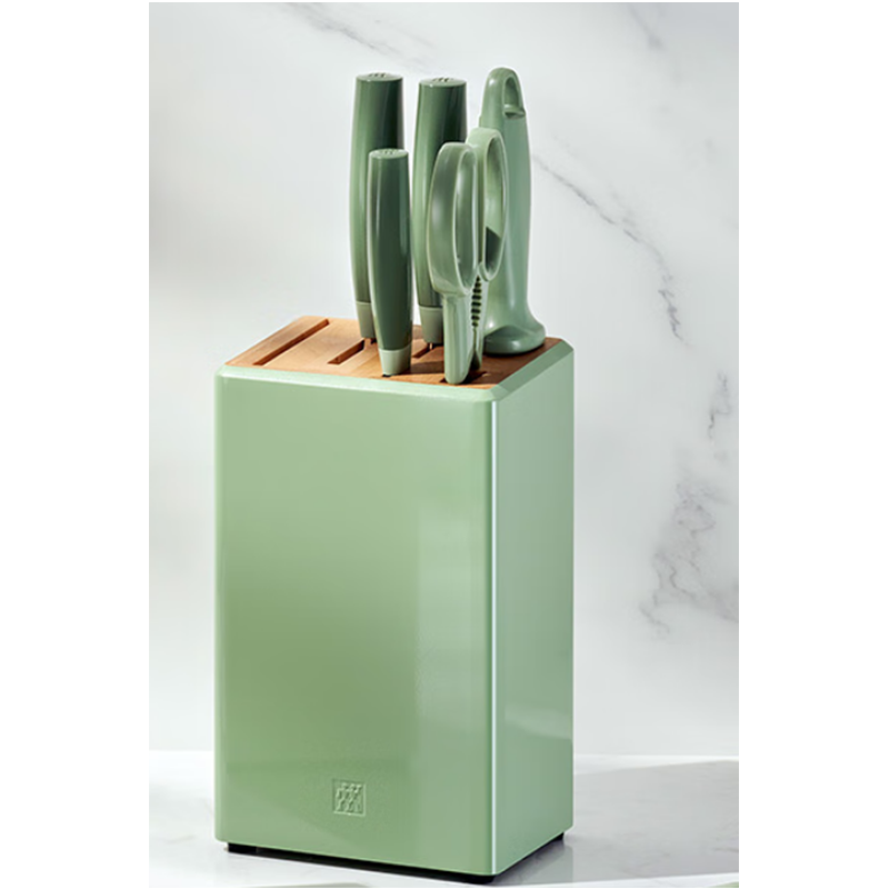 双立人1032836钛金抗菌刀具7件套-薄荷绿