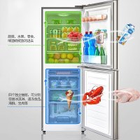 美的（Midea）BCD-176M 176升 双门 直冷 家用电冰箱 节能小冰箱 星际银