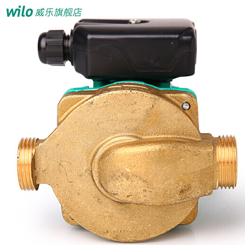 德国Wilo威乐水泵RS15/6铜家用热水循环泵地暖采暖锅炉静音管道增压带活结+电源线