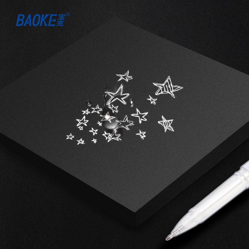 宝克(BAOKE)PC5088 高光标记笔 1.0mm 白/银/金三色 高光刻画 手账涂鸦专用笔 12支/盒 1盒