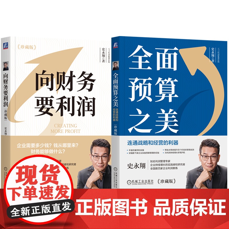 套装 全面预算之美 连通战略和经营的利器+向财务要利润 套装全2册 史永翔 企业年度经营计划全面预算管理 企业财务经营管高清大图