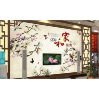 大型壁画无纺布墙纸3D电视背景墙壁纸壁画 卧室温馨无缝墙布壁纸壹德壹