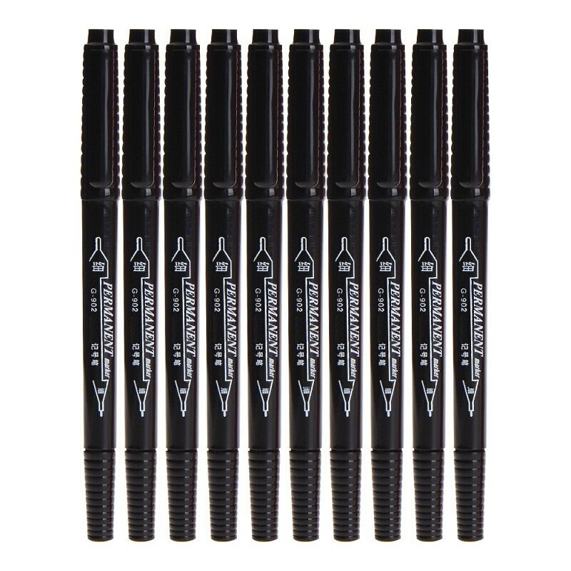 金万年g902双头记号笔8黑2红2蓝黑色12支