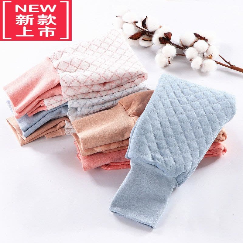 可莉允宝宝保暖裤高腰护肚冬季男女童裤子加厚婴儿贴身夹棉儿童睡裤图片