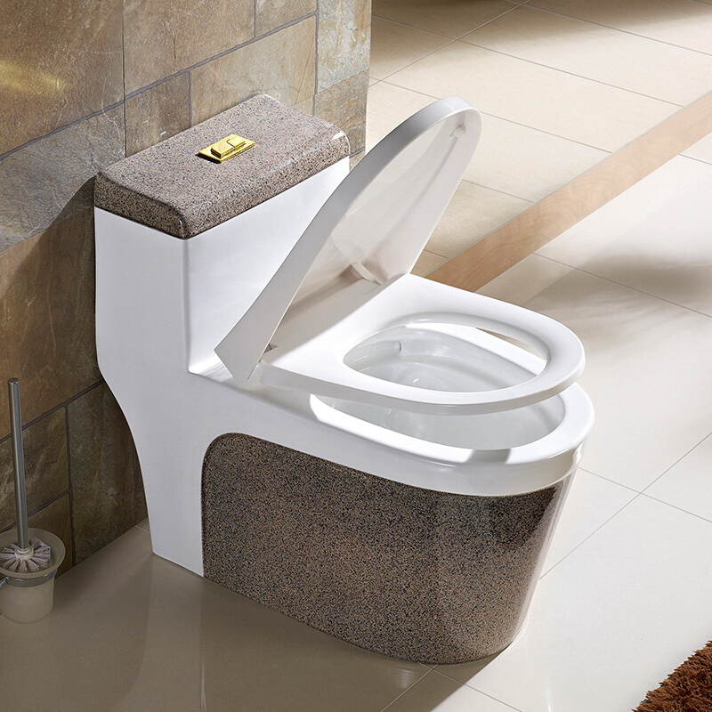 创意复古彩色个性马桶洁具陶瓷座便器家用抽水马桶坐便器连体式波迷娜