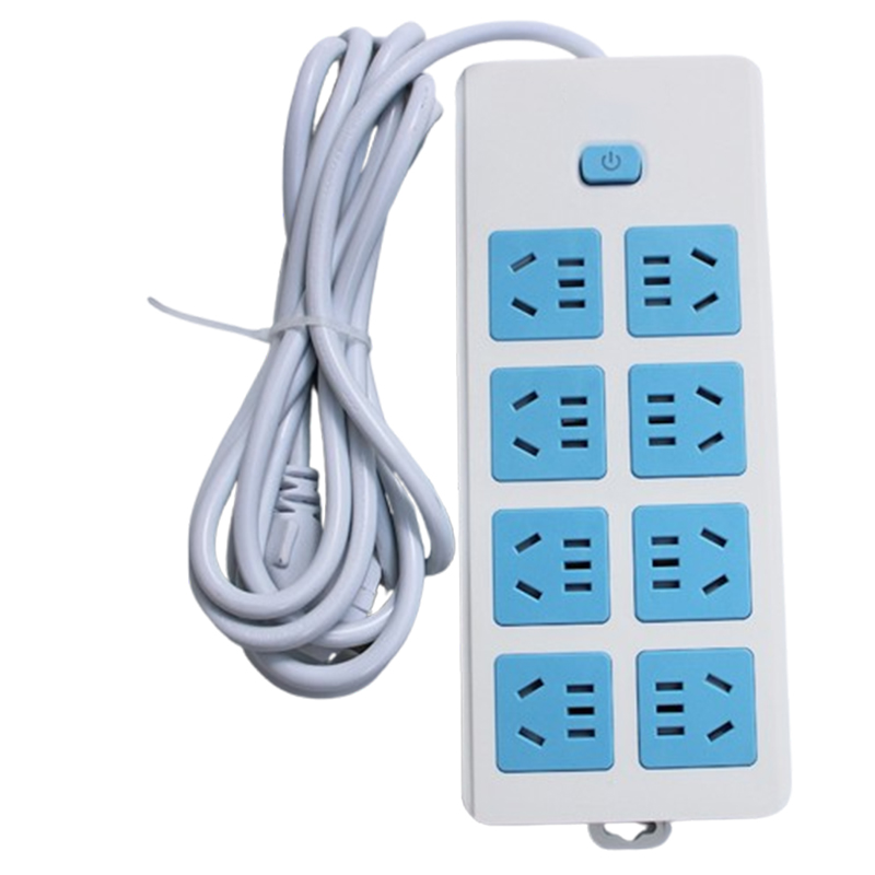 杰储 GS-207 总控8位5米 插排 (计价单位:个) 蓝白色高清大图