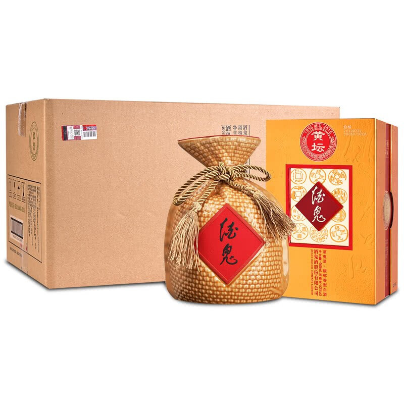 酒鬼酒 黄坛52度 468ml*6瓶 馥郁香型白酒 整箱装