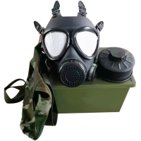 护力盾 防毒面具FNJ05 防护面具自吸过滤式 单面具+君品滤毒罐 黑色