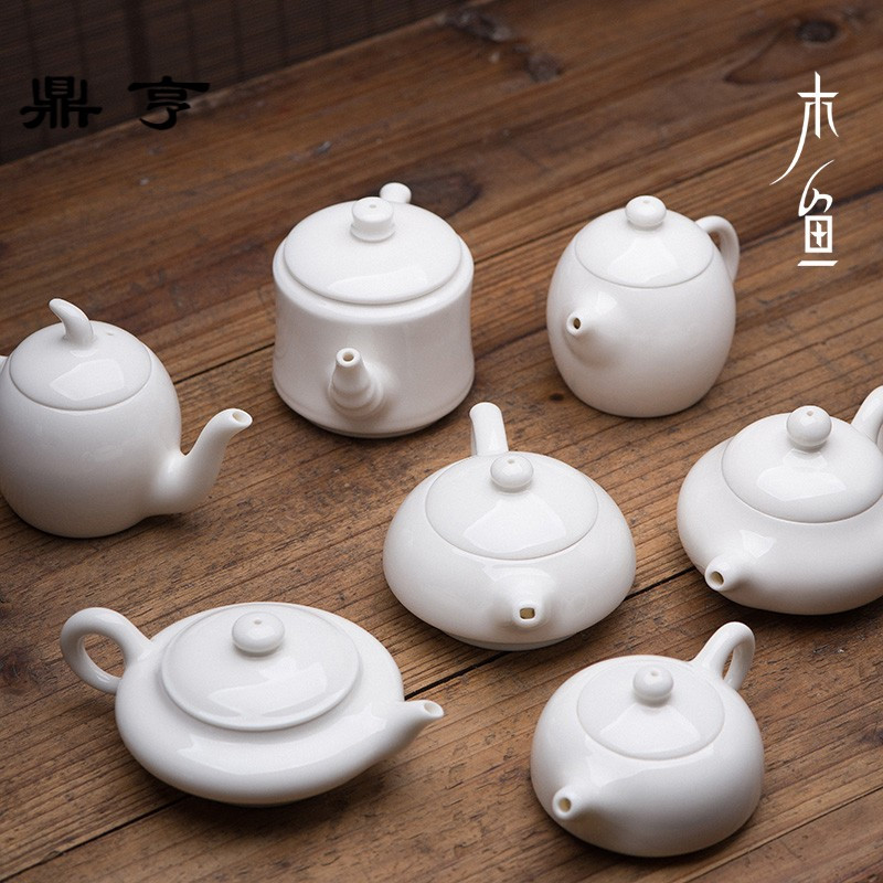 鼎亨纯白骨瓷功夫茶壶陶瓷小茶壶玉瓷紫砂壶凤凰茶功夫茶具景德镇
