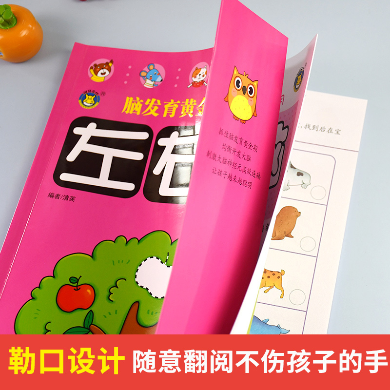 [正版]2-3岁儿童左右脑全脑智力开发抓住脑发育黄金期均衡开发大脑潜能逻辑思维训练书三两岁宝宝书籍益智早教书本专注力记