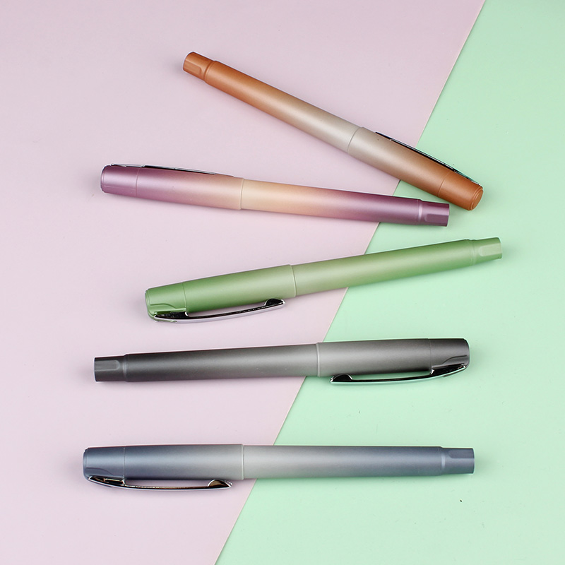 HERO英雄钢笔3951清新渐变色可替换墨囊小学生用三年级女生男士墨水暗尖铱金笔练字书写财务特细EF尖0.38mm高清大图