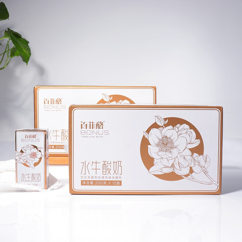 百菲酪 水牛酸奶 常温风味酸牛奶 200g*10盒/箱