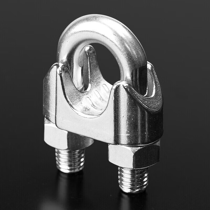 海斯迪克hk02304不锈钢u型夹头钢丝绳夹头绳卡u形绳夹卡头钢丝绳锁扣