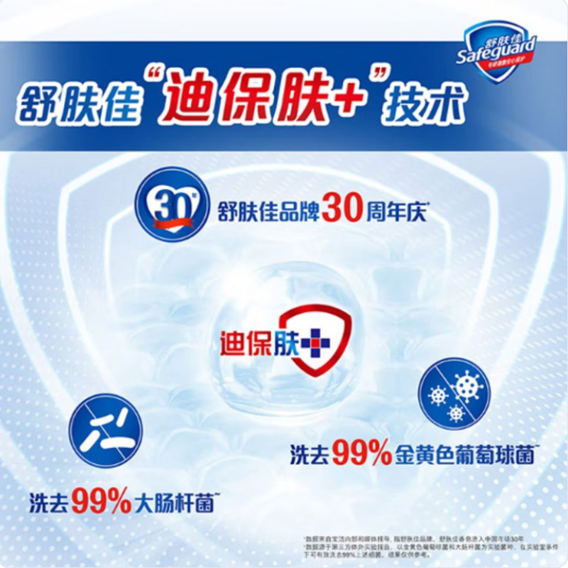 舒肤佳(Safeguard) 100g 香味纯白清香型香皂 (单位:块)高清大图