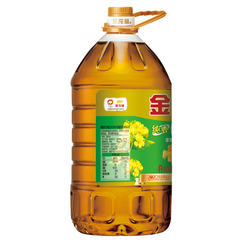金龙鱼低芥酸纯香菜籽油5L (非转基因/物理压榨)