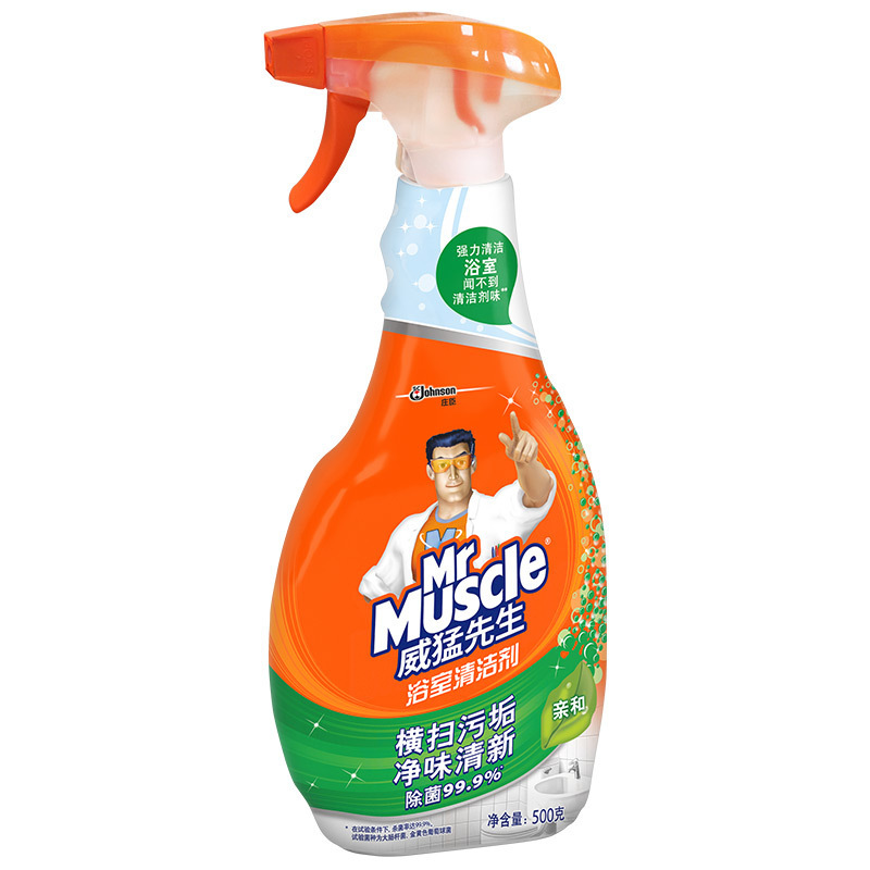 威猛先生(Mr Muscle) 浴室清洁剂 500g 除菌 去除水垢 皂垢 瓷砖清洁剂 除霉剂 气味清新