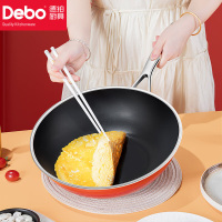 德铂炒锅30cm喜马拉雅陶钢一体0涂层不挑炉具炒锅DEP-924