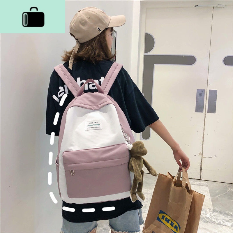 初中生日系书包女韩版高中森系可爱背包女双肩百搭网红ins风学生new