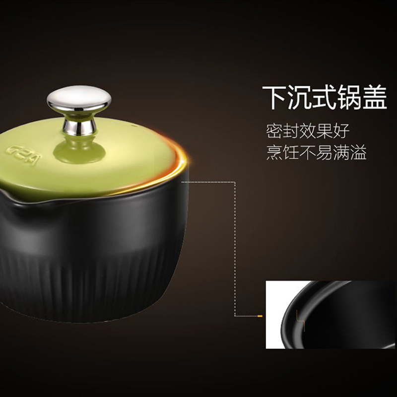 爱仕达ASD陶瓷煲奶煲砂锅汤煲奶锅1.6L容量·甄陶Ⅱ系列直径17cmRXC16B2Q