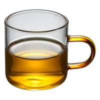 [补贴10%]耐热玻璃小茶杯带把杯透明主人杯茶碗直把家用杯功夫茶具高硼硅