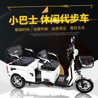 小巴士A9电动三轮车型老年电瓶车代步车接送孩子助力车