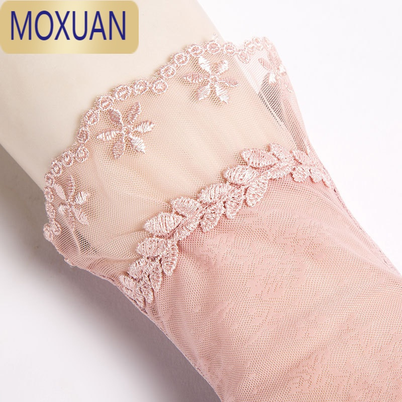 MOXUAN冰丝春夏超薄款夏天开车骑行摩托车女士蕾丝防滑防晒手套